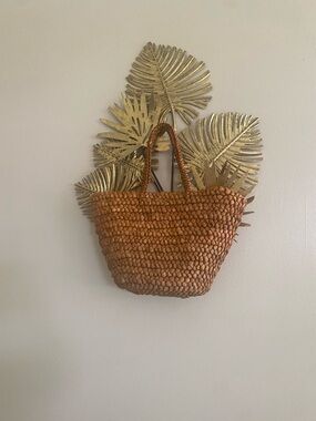 Bijoux Terner Woven Brown Straw Tote